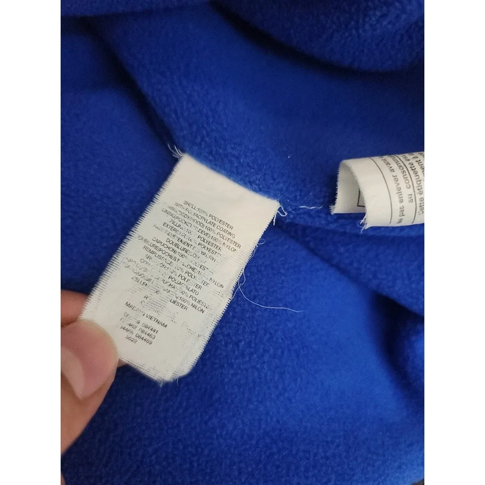 Children's Place Kids Puffer Jacket Size Small 5/6 Navy Blue Winter Coat Fleece